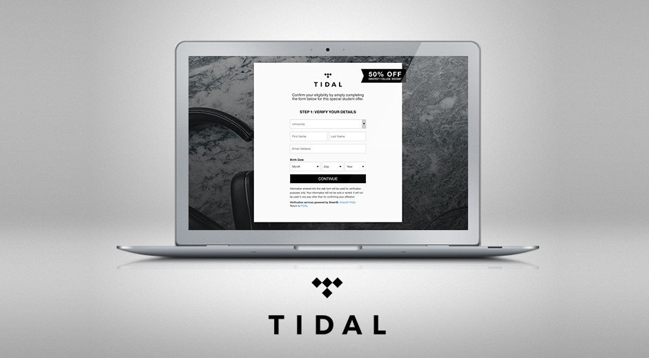 tidal student discount not working