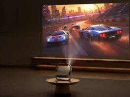 XGIMI Elfin Flip 4K projector met triple-laser en Google TV XGIMI Elfin Flip 4K